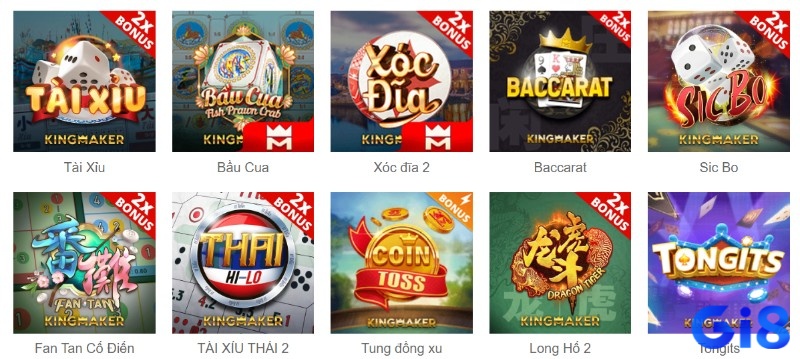 Game bài tại Gi8 rất đa dạng và hấp dẫn